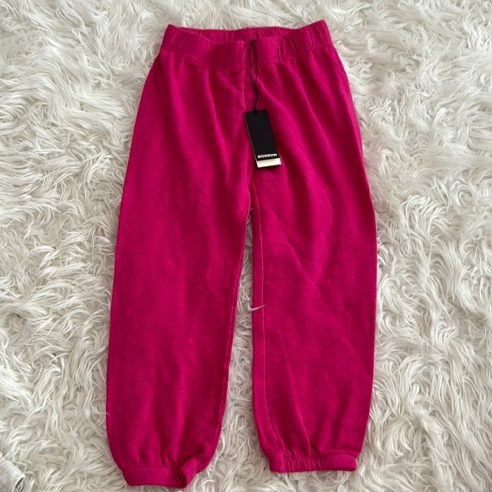 NWT, Monrow, girls,‎ sweatpants with elastic waist and ankles - Picture 3 of 8